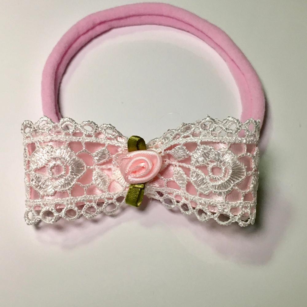 Lace bow nylon Headband Newborn